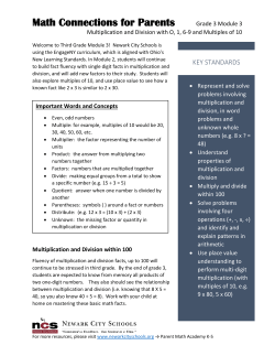 Module 3 Letter - Newark City Schools