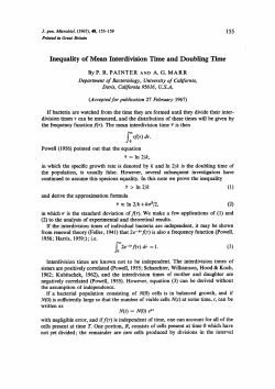 Inequality of Mean Interdivision Time and Doubling