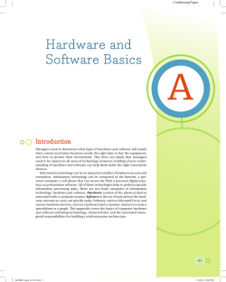 Hardware and Software Basics