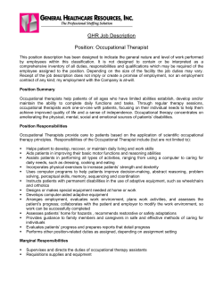 GHR Job Description and Essential Job Functions