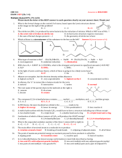 Exam 1 Answer key