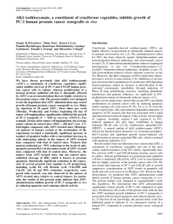 Allyl isothiocyanate, a constituent of cruciferous