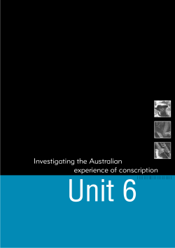 Investigating the Australian experience of conscription