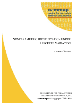 Nonparametric identification under discrete variation