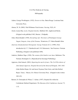 Civil War Medicine Bibliography