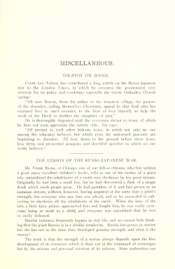 The Lesson of the Russo-Japanese War.