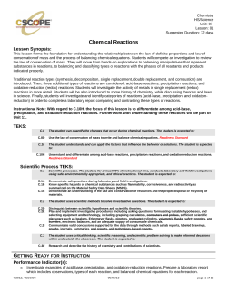 Chemical Reactions