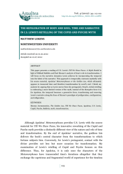 the refiguration of body and soul: time and narrative in cs