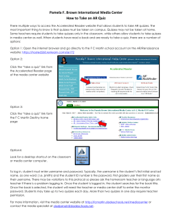 How to Take an AR Quiz - Frank C. Martin International K