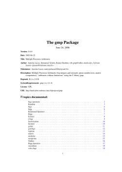 The gmp Package