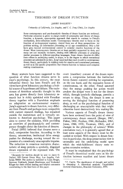 theories of dream function