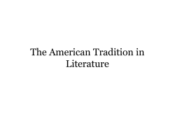 The American Tradition in Literature Notes