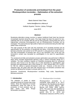 Production of carotenoids and biodiesel from the