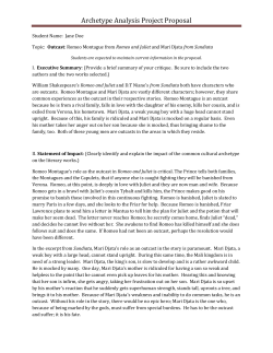 Archetype Analysis Project Proposal