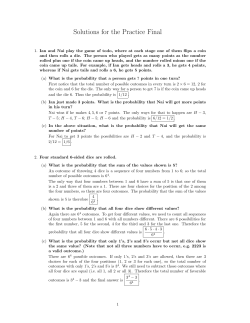 Solutions for the Practice Final