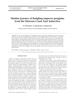 Maiden journey of fledgling emperor penguins from the Mawson