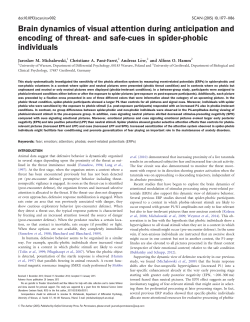 and safe-cues in spider-phobic individuals