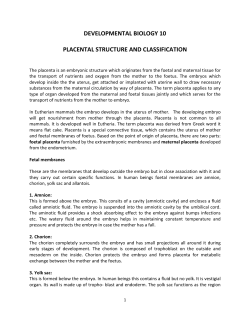 developmental biology 10 placental structure and classification