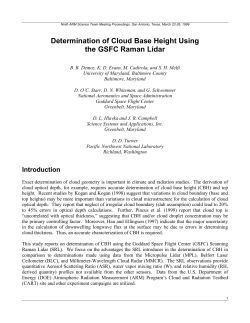 Determination of Cloud Base Height Using the
