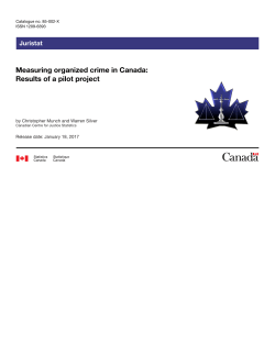Measuring organized crime in Canada: Results of a