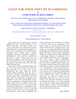 light for them that sit in darkness