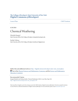 Chemical Weathering - Digital Commons @Brockport