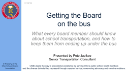 Getting the Board on the bus - Ohio School Boards Association