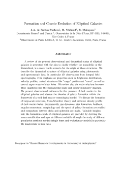 Formation and Cosmic Evolution of Elliptical Galaxies J.A. de Freitas