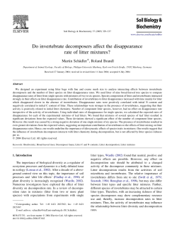 Do invertebrate decomposers affect the disappearance rate of