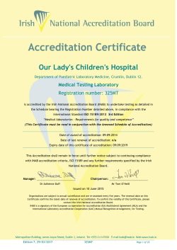 Our Lady`s Children`s Hospital Crumlin - Dept of Paediatric