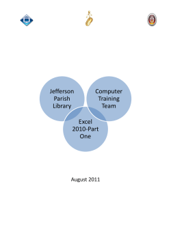 Part 1 - Jefferson Parish Library