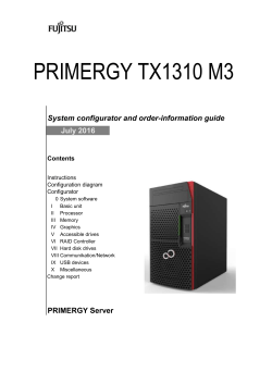 Configurator PRIMERGY TX1310 M3