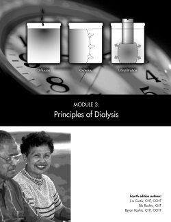Principles of Dialysis