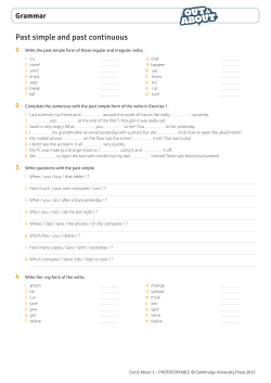 Grammar Worksheets - Cambridge University Press