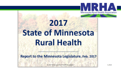 2017 State of Minnesota Rural Health