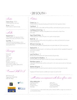 Entrees All entrees accompanied with choice of two sides