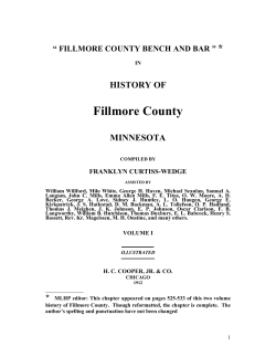 Fillmore County Bench and Bar - Minnesota Legal History Project