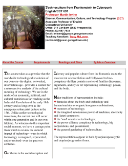 Technoculture from Frankenstein to Cyberpunk