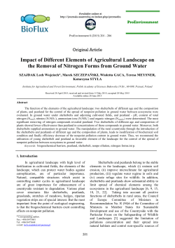 Impact of Different Elements of Agricultural Landscape on the