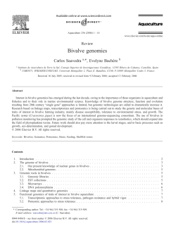 Bivalve genomics - IATS