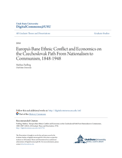 Europa`s Bane Ethnic Conflict and Economics on the Czechoslovak