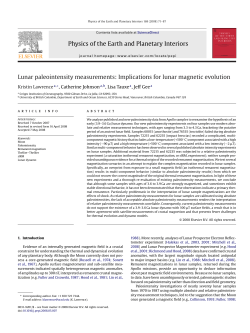 Implications for lunar magnetic evolution