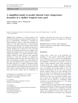 A simplified model to predict diurnal water temperature dynamics in