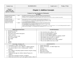 Chapter 1: Addition Concepts