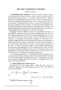 THE BASE CONVERSION THEOREM (1) \ 716
