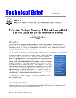 Technical Brief-Enterprise Strategic Planning