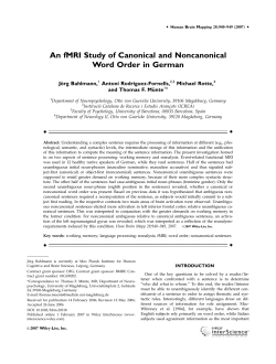 An fMRI study of canonical and noncanonical