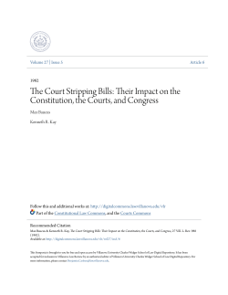 The Court Stripping Bills: Their Impact on the