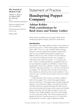 Handspring Puppet Company by Adrian Kohler, Basil Jones and