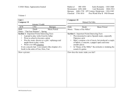 CAMA Music Appreciation Journal Medievel 500